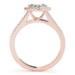 Multirow Marquise Halo Engagement Rings