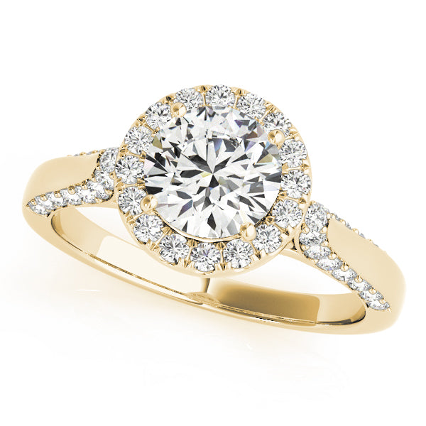 Solitaire Halo Engagement Ring