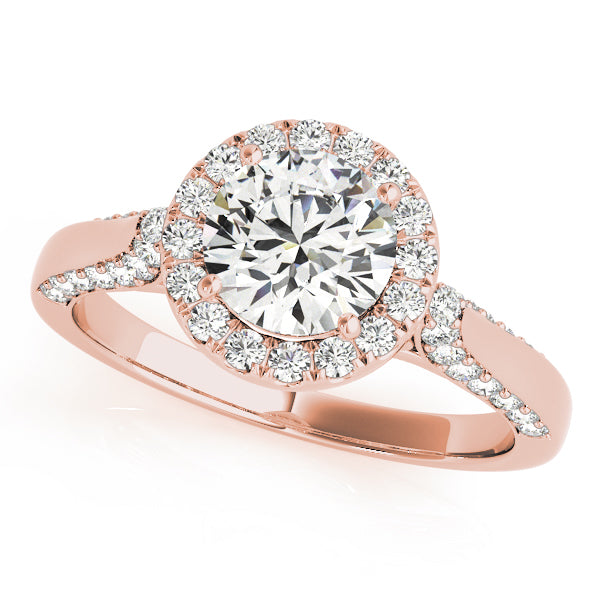Solitaire Halo Engagement Ring
