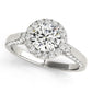 Solitaire Halo Engagement Ring
