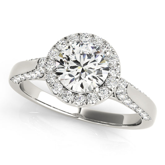 Solitaire Halo Engagement Ring