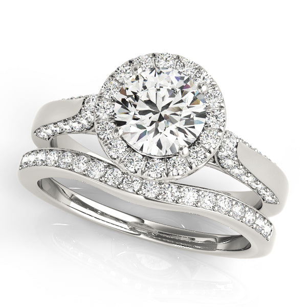 Solitaire Halo Engagement Ring