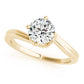 Round Solitaire Bypass Engagement Ring