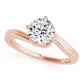 Round Solitaire Bypass Engagement Ring