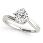 Round Solitaire Bypass Engagement Ring