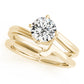 Round Solitaire Bypass Engagement Ring