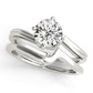 Round Solitaire Bypass Engagement Ring