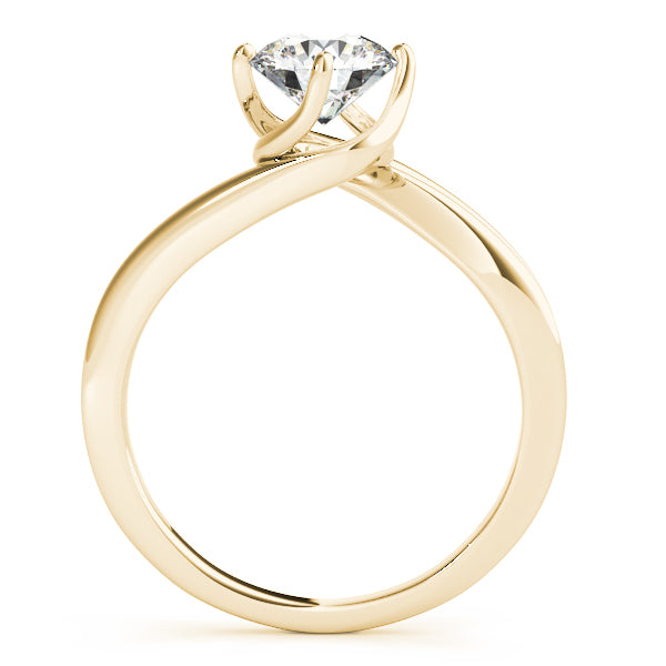 Round Solitaire Bypass Engagement Ring