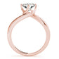 Round Solitaire Bypass Engagement Ring