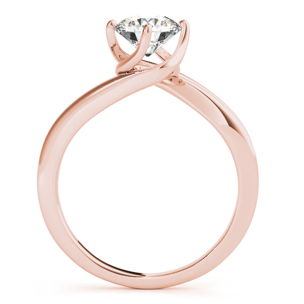 Round Solitaire Bypass Engagement Ring