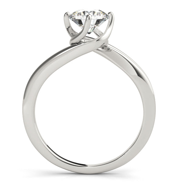 Round Solitaire Bypass Engagement Ring