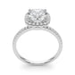 Single Row Cushion Halo Engagement Ring