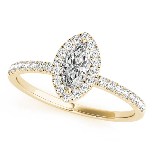 Marquise Halo Engagement Ring