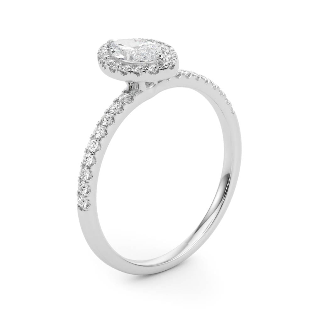 Marquise Halo Engagement Ring