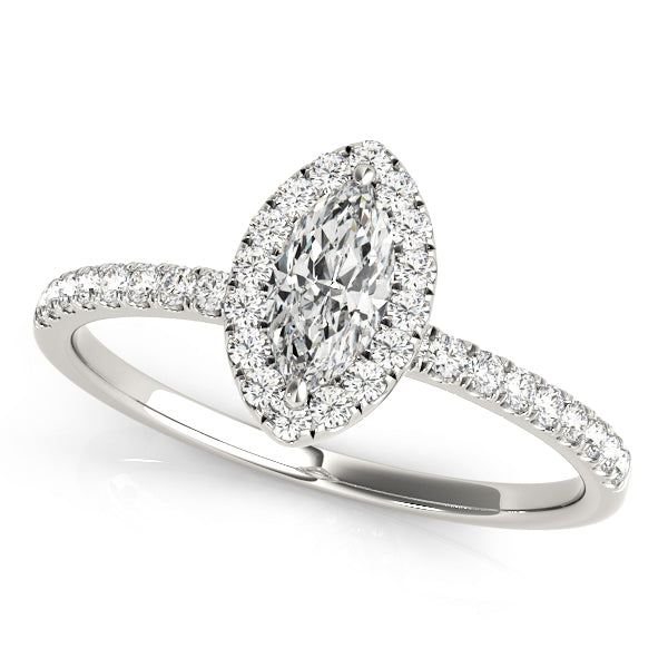 Marquise Halo Engagement Ring