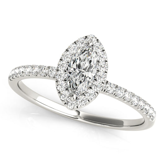 Marquise Halo Engagement Ring