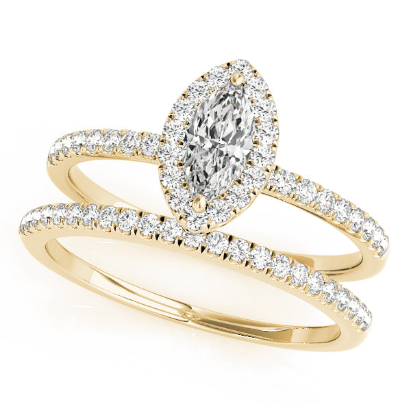 Marquise Halo Engagement Ring
