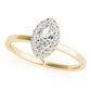 Marquise Halo Engagement Ring