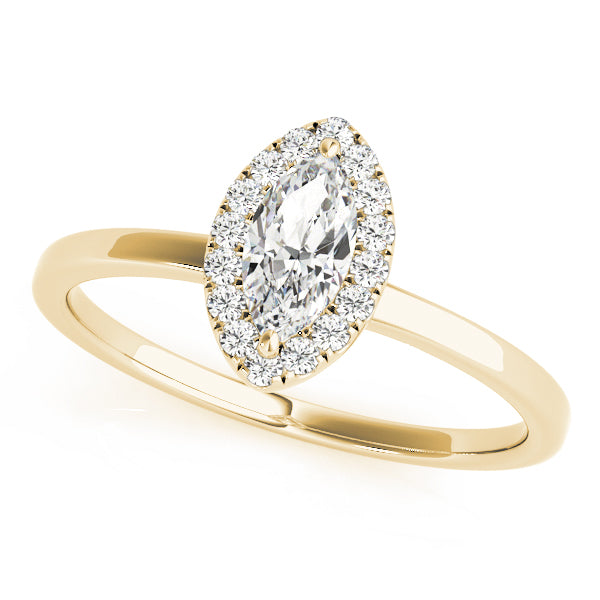 Marquise Halo Engagement Ring