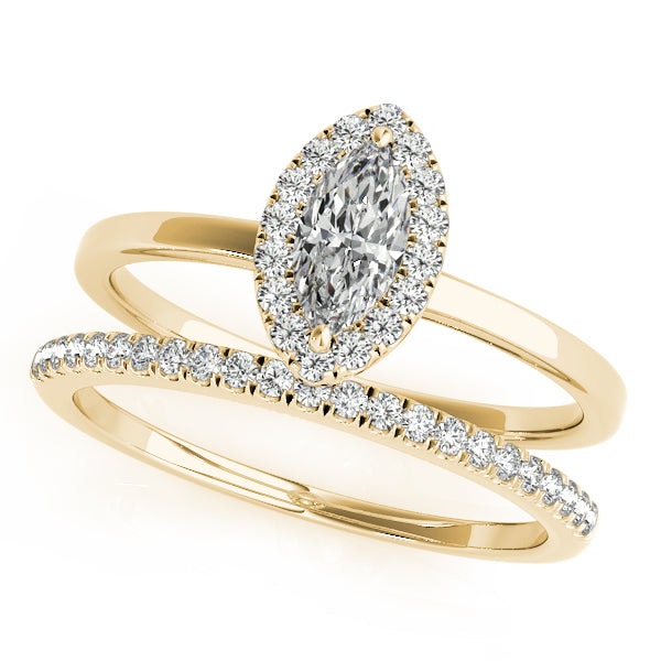 Marquise Halo Engagement Ring