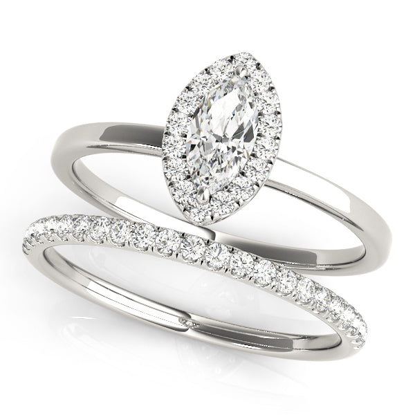 Marquise Halo Engagement Ring