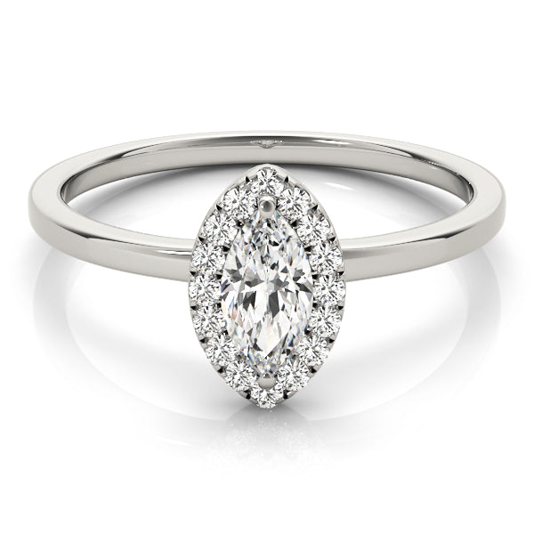 Marquise Halo Engagement Ring