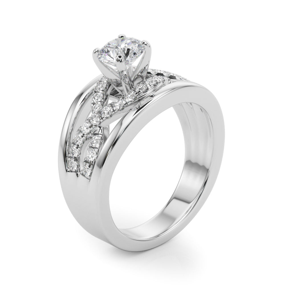 Infinity Twisted Shank Engagement Ring
