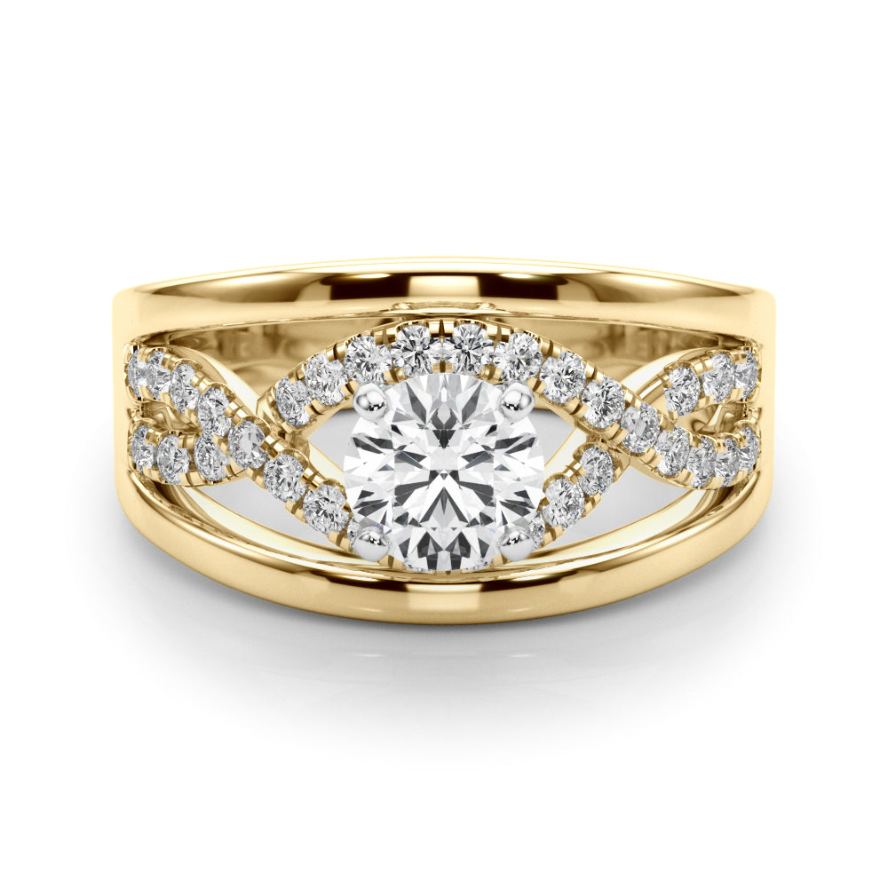 Infinity Twisted Shank Engagement Ring
