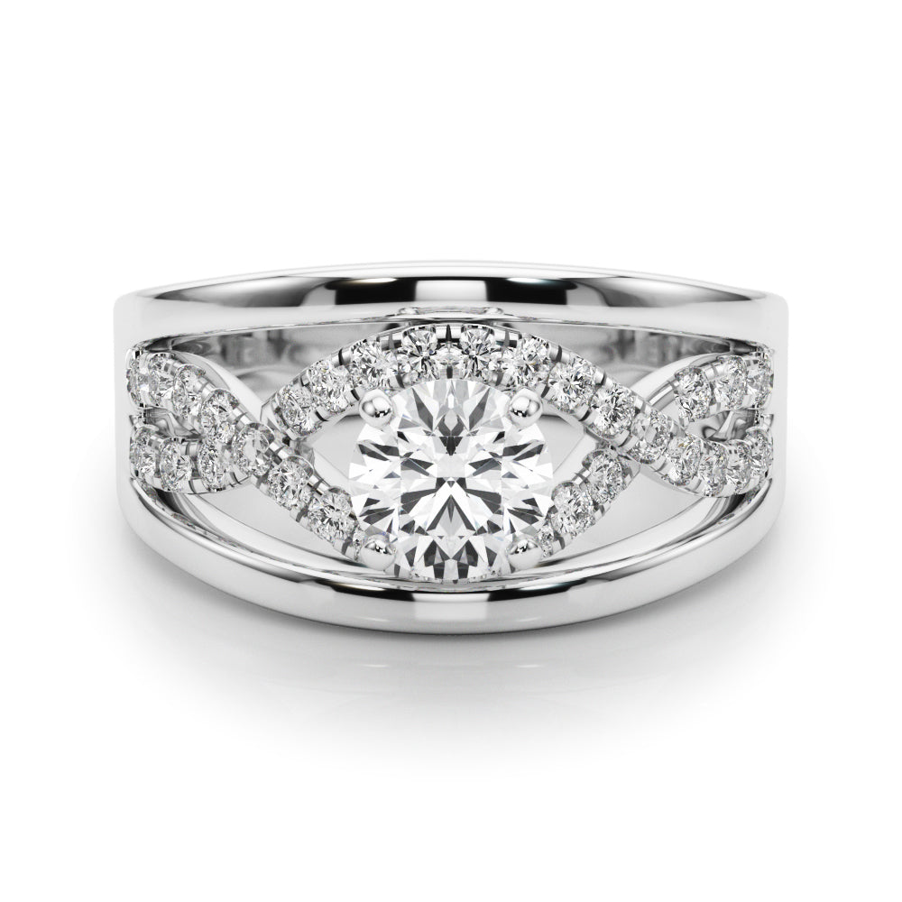 Infinity Twisted Shank Engagement Ring