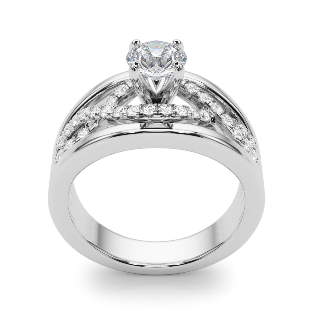 Infinity Twisted Shank Engagement Ring