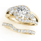 Bypass Swirl Halo Engagement Ring