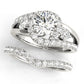 Bypass Swirl Halo Engagement Ring