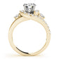 Bypass Swirl Halo Engagement Ring