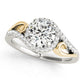 Swirl Halo Engagement Ring