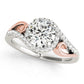 Swirl Halo Engagement Ring
