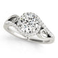 Swirl Halo Engagement Ring