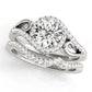 Swirl Halo Engagement Ring