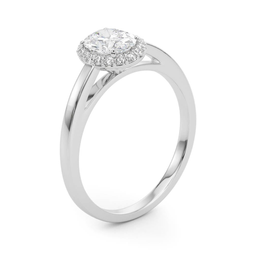 Oval Halo Engagement Ring