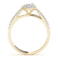 Oval Halo Single Row Engagement Ring
