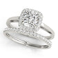 Cushion Shape Cathedral Halo Engagement Ring
