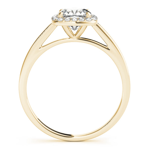 Cushion Shape Cathedral Halo Engagement Ring