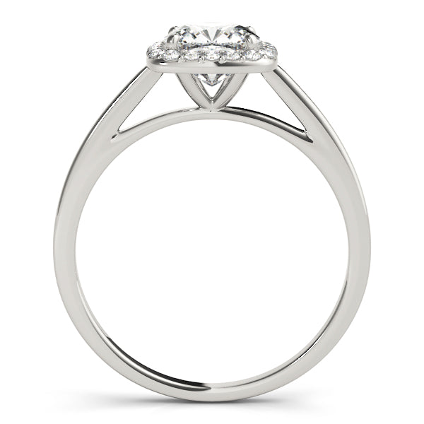 Cushion Shape Cathedral Halo Engagement Ring