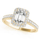 Emerald Cut Halo Engagement Ring