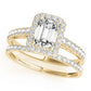 Emerald Cut Halo Engagement Ring