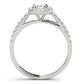 Emerald Cut Halo Engagement Ring