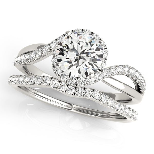 Bypass Split Shank Engagement Ring