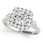 Round Halo Cluster Engagement Ring