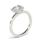 Cushion Shaped Halo Round Engagement Ring