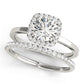 Cushion Shaped Halo Round Engagement Ring