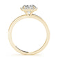 Cushion Shaped Halo Round Engagement Ring